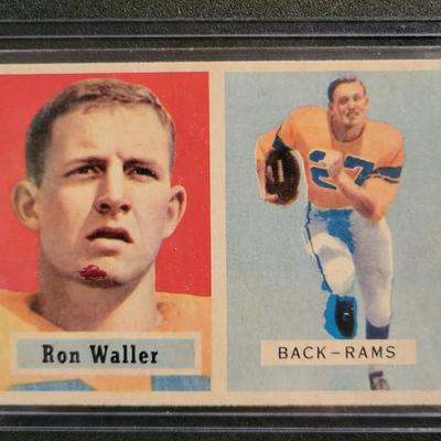 Sale Photo Thumbnail #738: Topps Brown/Sharpe/ Waller. NO COA's for signed cards
1989 Topps Dave Brown SIGNED AND INSCRIPTED
1991 Saranac Sterling Sharpe Singed
1957 Topps Ron Waller