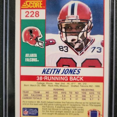 Sale Photo Thumbnail #745: 1979 Topps Steve Bartkowski Signed NO COA
1987 Topps Bill Fralic Signed NO COA 
1990 Score Keith Jones Signed NO COA.  
Signed cards have no COA's.