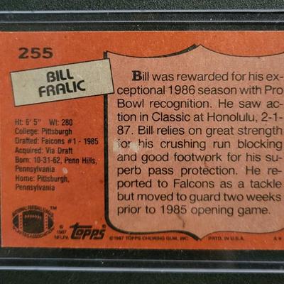 Sale Photo Thumbnail #743: 1979 Topps Steve Bartkowski Signed NO COA
1987 Topps Bill Fralic Signed NO COA 
1990 Score Keith Jones Signed NO COA.  
Signed cards have no COA's.