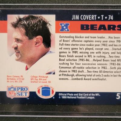 Sale Photo Thumbnail #753: 1987 Topps Mike Singletary SIGNED, 
1990 Pro Set Jim Convert SIGNED
1991 Pro Set Mark Carrier. SIGNED
NO COA's for signed cards