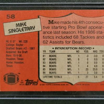 Sale Photo Thumbnail #751: 1987 Topps Mike Singletary SIGNED, 
1990 Pro Set Jim Convert SIGNED
1991 Pro Set Mark Carrier. SIGNED
NO COA's for signed cards