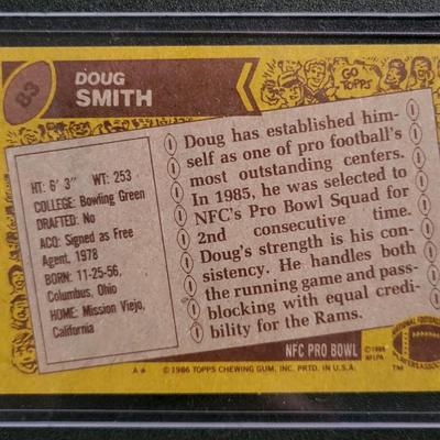 Sale Photo Thumbnail #759: 1986 Topps Doug Smith SIGNED NO COA
1991 Score Tom Newberry. SIGNED NO COA
1989 Topps Mike Wilcher SIGNED NO COA
NO COA'S for signed cards.