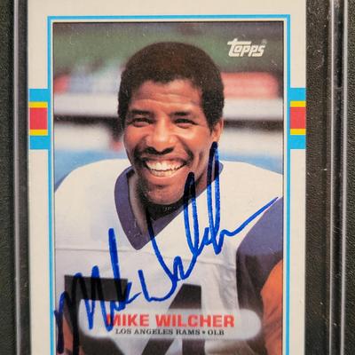 Sale Photo Thumbnail #762: 1986 Topps Doug Smith SIGNED NO COA
1991 Score Tom Newberry. SIGNED NO COA
1989 Topps Mike Wilcher SIGNED NO COA
NO COA'S for signed cards.