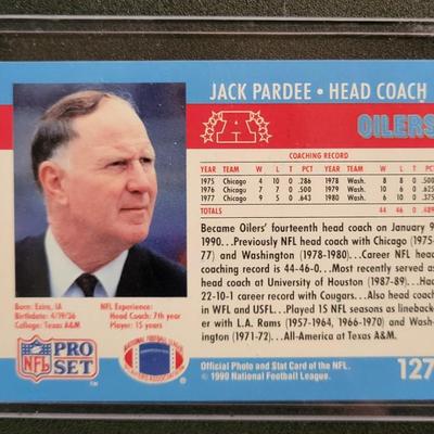 Sale Photo Thumbnail #771: 1988 Topps Mike Rozier, SIGNED NO COA
 1989 Score Bruce Matthews SIGNED NO COA
1990 Pro Set Jack Pardee SIGNED NO COA
. NO COA'S for signed cards