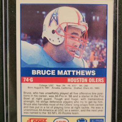 Sale Photo Thumbnail #769: 1988 Topps Mike Rozier, SIGNED NO COA
 1989 Score Bruce Matthews SIGNED NO COA
1990 Pro Set Jack Pardee SIGNED NO COA
. NO COA'S for signed cards