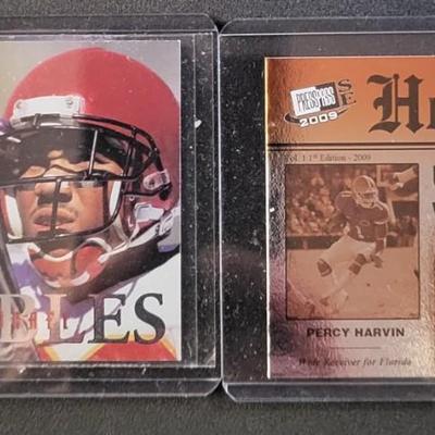 Sale Photo Thumbnail #797: 1997-2000 Collectors Edge Troy Walter's  Rookie, 2009  Press Pass Aaron Curry Rookie, Troy Davis Numbered 2682/3000