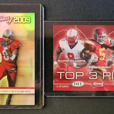 Sale Photo Thumbnail #799: 1997-2000 Collectors Edge Troy Walter's  Rookie, 2009  Press Pass Aaron Curry Rookie, Troy Davis Numbered 2682/3000
