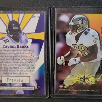 Sale Photo Thumbnail #796: 1997-2000 Collectors Edge Troy Walter's  Rookie, 2009  Press Pass Aaron Curry Rookie, Troy Davis Numbered 2682/3000