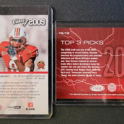 Sale Photo Thumbnail #800: 1997-2000 Collectors Edge Troy Walter's  Rookie, 2009  Press Pass Aaron Curry Rookie, Troy Davis Numbered 2682/3000