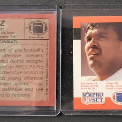 Sale Photo Thumbnail #826: 1983 Topps,  1990 Pro Set/Fleer, 1993 Playoff Club Anthony Munoz
