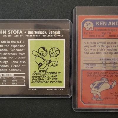 Sale Photo Thumbnail #878: Vintage Topps Bengals Griffin, Headrick, Stofa, Anderson