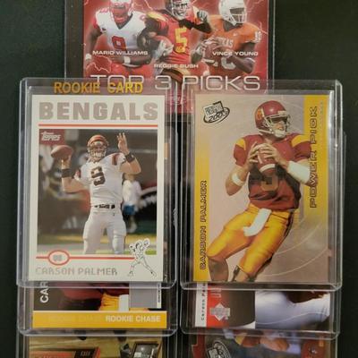 Sale Photo Thumbnail #880: 2003/2004/2006 PressPass, Topps, Upper Deck. Contains 3 Different Rookie Card Carson Palmer