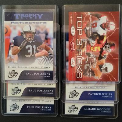 Sale Photo Thumbnail #923: 2007 PressPass Trophy Club Linebacker's Posluszny, Woodley, Willis.