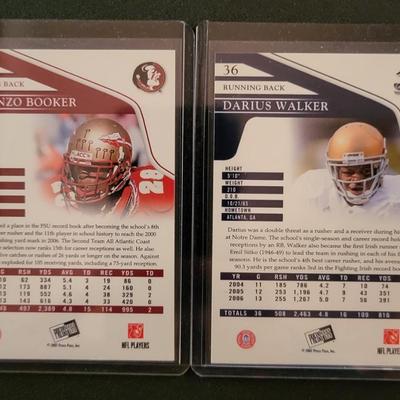 Sale Photo Thumbnail #928: 2007 PressPass Edwards, Palmer, Booker, Walker & 2010  PressPass Jarrett Brown numbered 003/500.