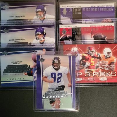 Sale Photo Thumbnail #1035: 2006 Upper Deck Limited Rookie  Exclusive Edition Greenway, Ngata, Cutler, White, Williamson