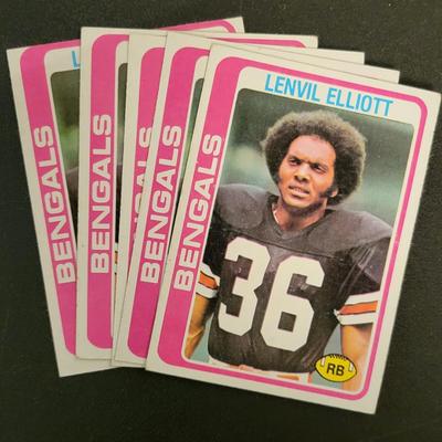 Sale Photo Thumbnail #1064: 1979 Topps Offensive LDRS (7), Elliott (5), Parrish, Johnson