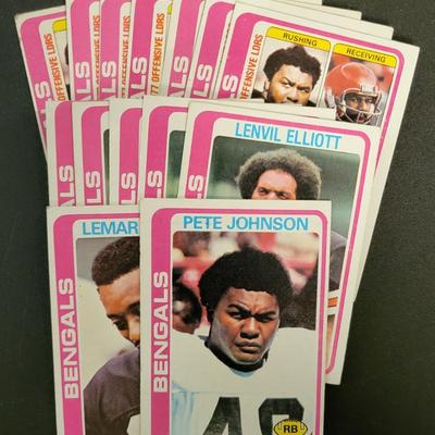 Sale Photo Thumbnail #1068: 1979 Topps Offensive LDRS (7), Elliott (5), Parrish, Johnson