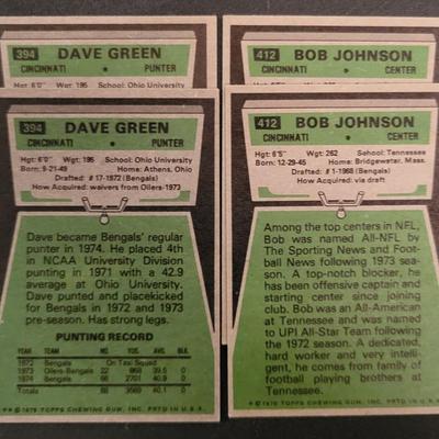 Sale Photo Thumbnail #1075: 1975 Topps Bengals Various Players,  Most cards in this lot have doubles.