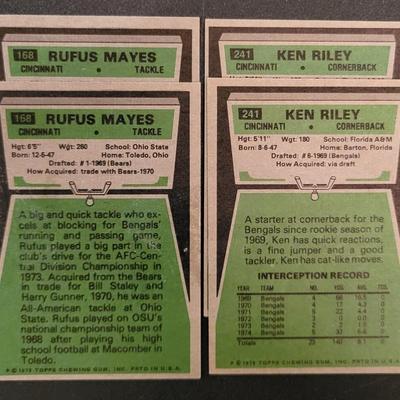 Sale Photo Thumbnail #1071: 1975 Topps Bengals Various Players,  Most cards in this lot have doubles.