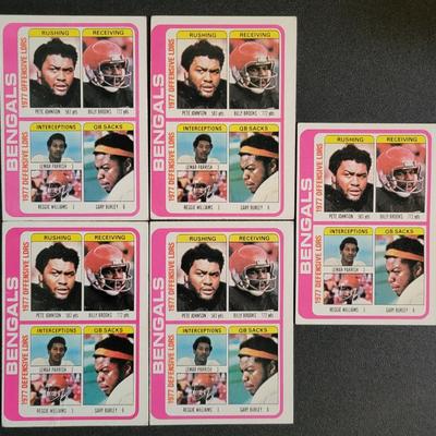 Sale Photo Thumbnail #1088: 1978 Topps Bengals Holland (4), Parrish(4), Casanova,