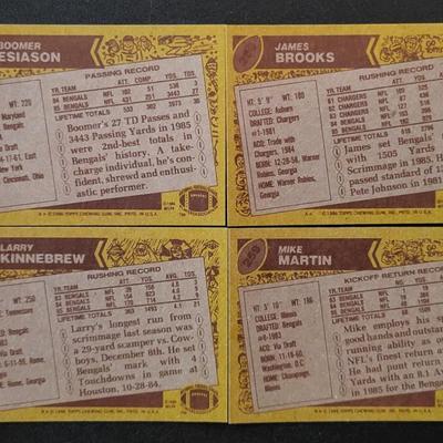 Sale Photo Thumbnail #1236: 1986 Topps Chewing Gum Inc. Bengals Various Players