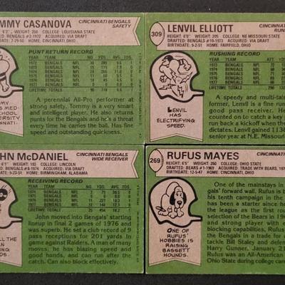 Sale Photo Thumbnail #1244: 1978 Topps Chewing Gum Inc. Bengals Various Players. One Coy Bacon card has an error on the back.