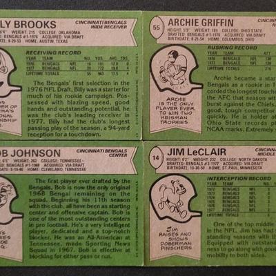 Sale Photo Thumbnail #1250: 1978 Topps Chewing Gum Inc. Bengals Various Players. One Coy Bacon card has an error on the back.