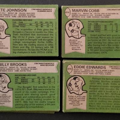 Sale Photo Thumbnail #1256: 1978 Topps Bengals Various Players. Lots of Duplicates of individual players (180 cards in total)