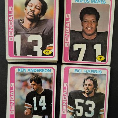 Sale Photo Thumbnail #1259: 1978 Topps Bengals Various Players. Lots of Duplicates of individual players (180 cards in total)