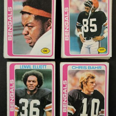 Sale Photo Thumbnail #1257: 1978 Topps Bengals Various Players. Lots of Duplicates of individual players (180 cards in total)