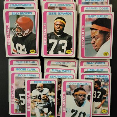 Sale Photo Thumbnail #1263: 1978 Topps Bengals Various Players. Lots of Duplicates of individual players (180 cards in total)