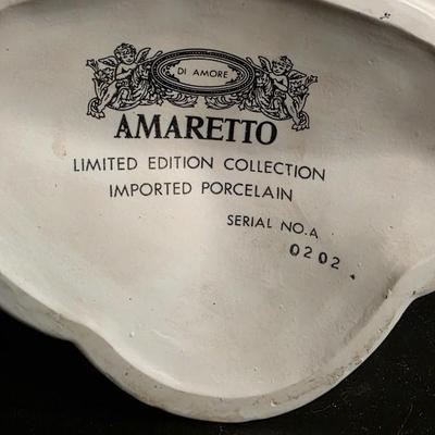 Vintage “Di Amore” Amaretto Porcelain Courting Couple Decanter – Limited Edition Italian Barware Figurine (Serial No. A0202)