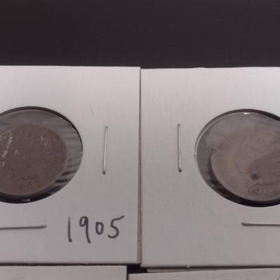 Set of Eight Indian Head Pennies Various Dates Circulated Condition (25)