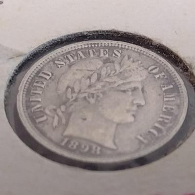 1898 U.S. Barber Dime Circulated Condition (26)