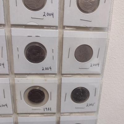 Collection of U.S. Dimes, Quarters, and Nickels with Reverse Statehood and Other Circulated Condition (28)