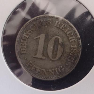 1875 German 10 Pfennig Coin Circulated Condition (37)