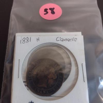 Set of Three 19th Century One Cent Coins Circulated Condition (38)