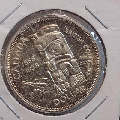 1858-1958 Queen Elizabeth II British Columbia Dollar Circulated Condition (39)