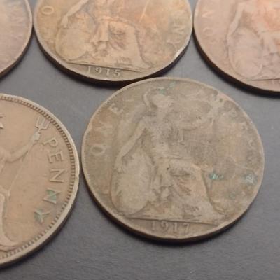 Early Date British One Pennies Circulated Condition (41)