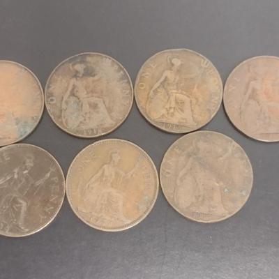 Early Date British One Pennies Circulated Condition (41)