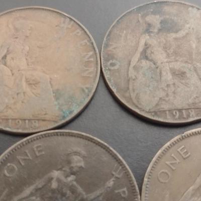 Early Date British One Pennies Circulated Condition (41)