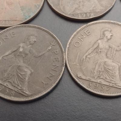 Early Date British One Pennies Circulated Condition (41)
