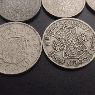Set of Eight Mid Century Dates Shillings and Half Crowns Circulated Condition (42)