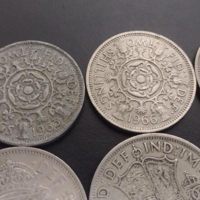 Set of Eight Mid Century Dates Shillings and Half Crowns Circulated Condition (42)