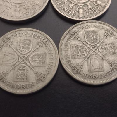 Set of Eight Mid Century Dates Shillings and Half Crowns Circulated Condition (42)