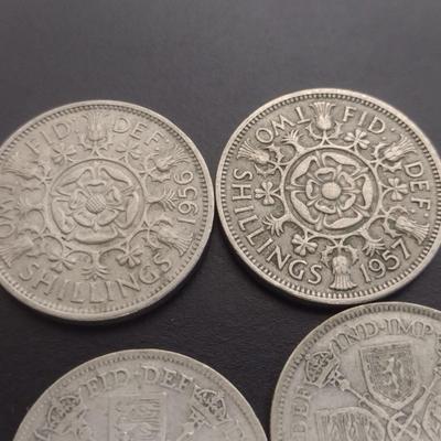 Set of Eight Mid Century Dates Shillings and Half Crowns Circulated Condition (42)