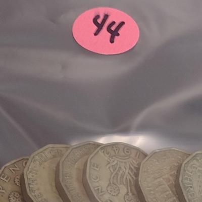 Set of Six Early 20th Century Dates British Three Pence Coins Circulated Condition (44)