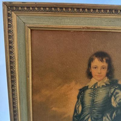 Sale Photo Thumbnail #43: Vintage wooden framed print - “The Blue Boy” by Thomas Gainsborough. 23x17