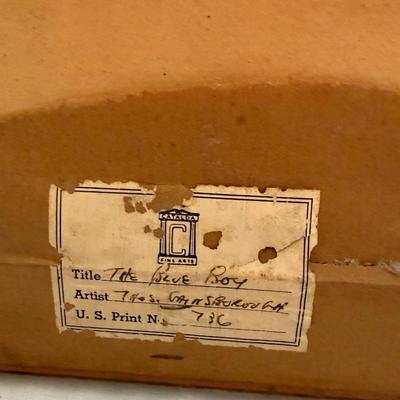 Sale Photo Thumbnail #45: Vintage wooden framed print - “The Blue Boy” by Thomas Gainsborough. 23x17