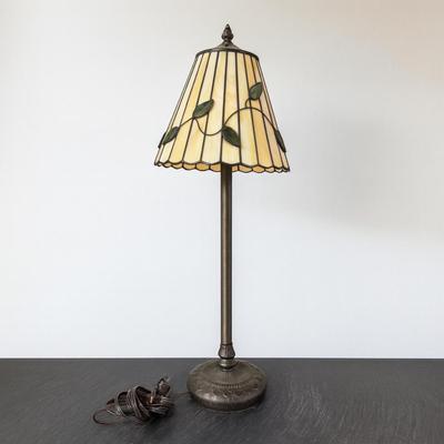1175 Stain Glass Vine Leaf Table Lamp